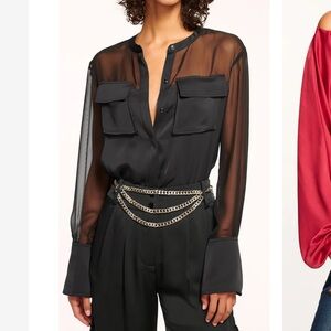 Ramy Brook Tiah Black Top/Shirt